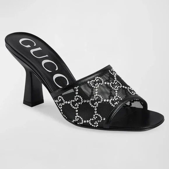 GUCCI モノグラム　スタッズ　ミュール　35サイズ GUCCI モノグラム スタッズ ミュール 35サイズ